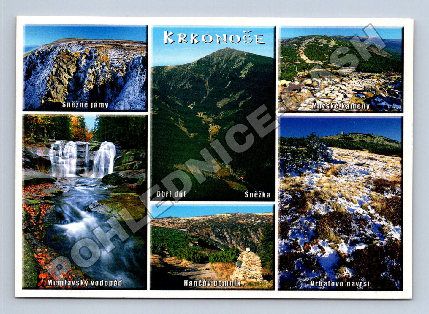 Pohlednice Krkonoše Sněžka Mumlavský vodopád 2008 (M34868)