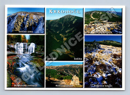 Pohlednice Krkonoše Sněžka Mumlavský vodopád 2008 (M34868)