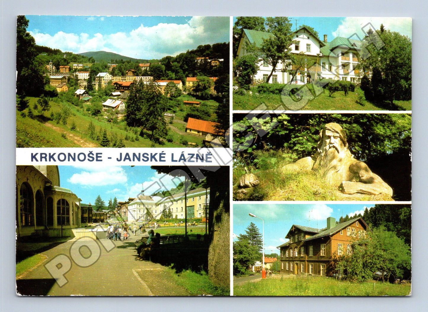 Pohlednice Krkonoše Janské Lázně koláž 1974 (M34874)