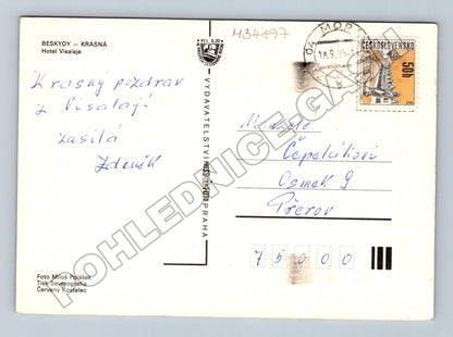 Pohlednice Beskydy Krásná Hotel Visalaje 1995 (M34877)