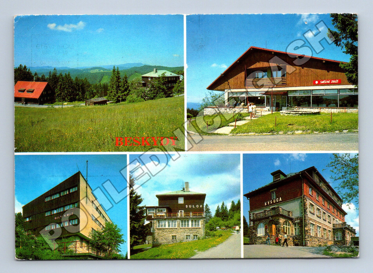 Pohlednice Beskydy Staré Hamry Bílý Kříž 1989 (M34882)