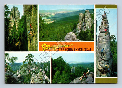 Pohlednice Prachovské skály horolezci (M34887)