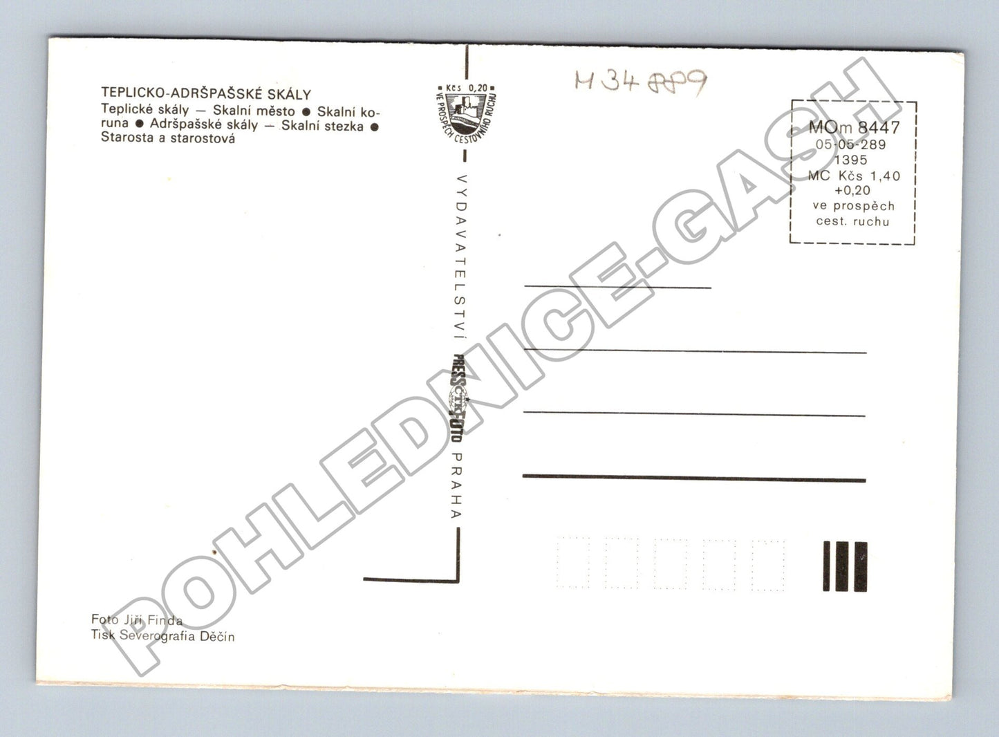 Pohlednice Teplicko Adršpašské skály (M34889)