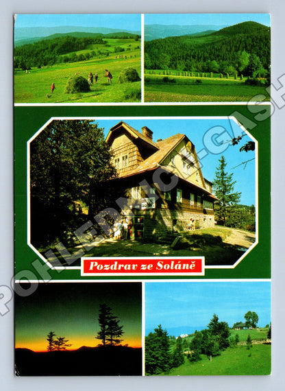 Pohlednice Soláň Beskydy horský hotel a krajina (M34890)