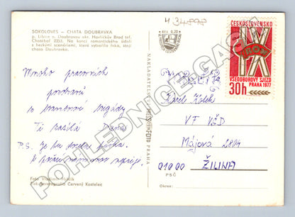 Pohlednice Sokolovès Chata Doubravka 1977 (M34898)