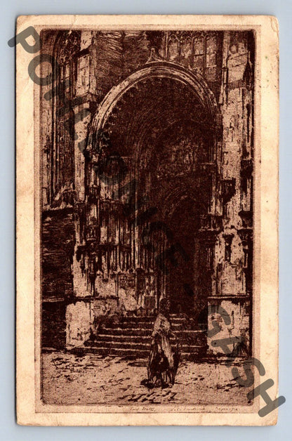 Pohlednice Staropražská Týnský portál lepta do 1950 (M349)