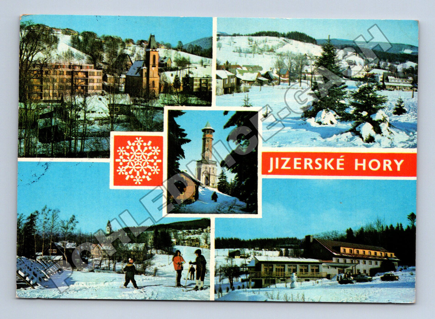Pohlednice Jizerské hory zimní scenérie 1973 (M34900)
