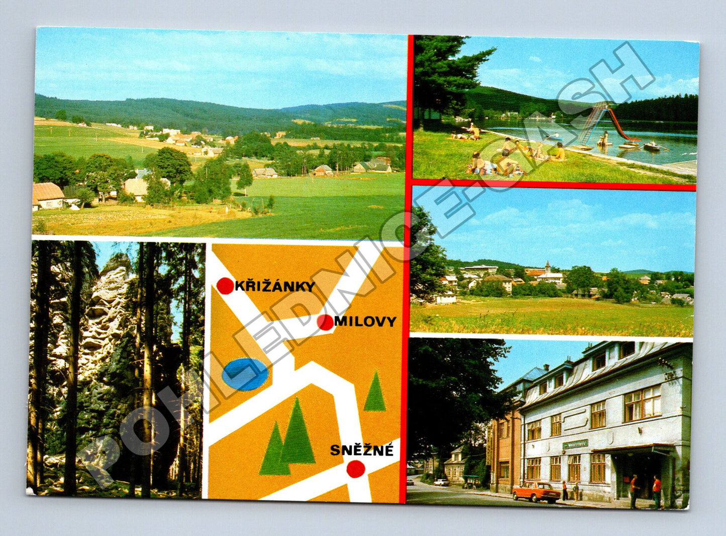 Pohlednice Žďárské vrchy Křižánky Milovy Sněžné (M34903)