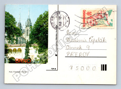 Pohlednice Brno katedrála Petrov 1974 (M34910)