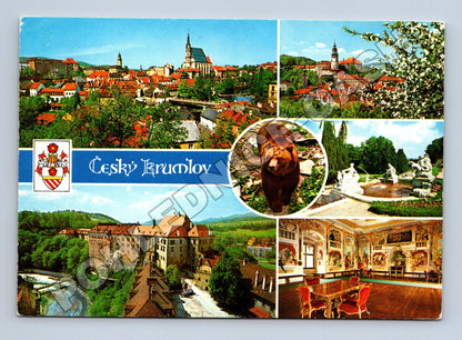 Pohlednice Český Krumlov hrad, zámek a medvěd (M34911)