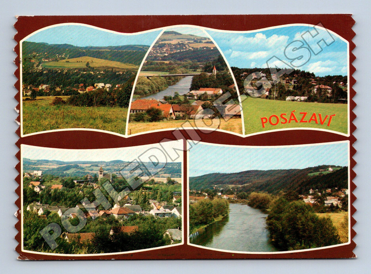 Pohlednice Posázaví s více pohledy 1967 (M34912)