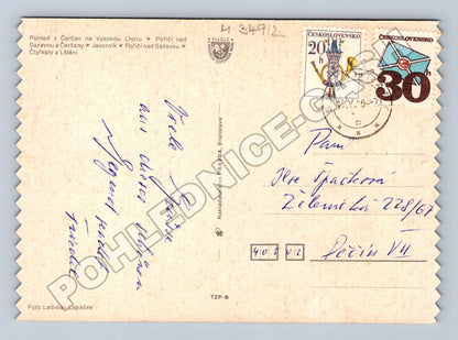 Pohlednice Posázaví s více pohledy 1967 (M34912)