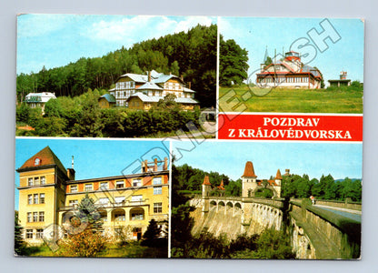 Pohlednice Královédvorsko Dolní Brusnice přehrada 1988 (M34914)