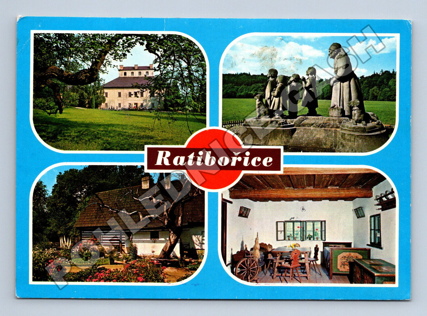 Pohlednice Ratibořice zámek Babiččino údolí 1988 (M34918)