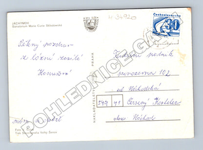 Pohlednice Jáchymov Sanatorium Marie Curie Sklodowské 1960 (M34920)