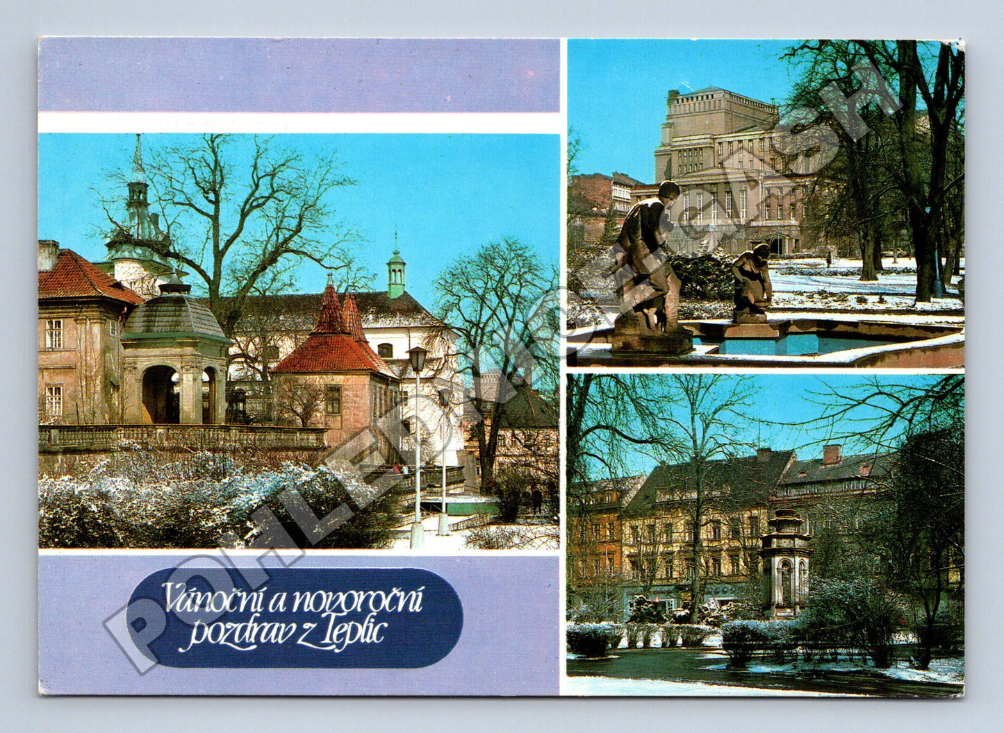 Pohlednice Teplice zimní motivy Vánoční pozdrav (M34923)