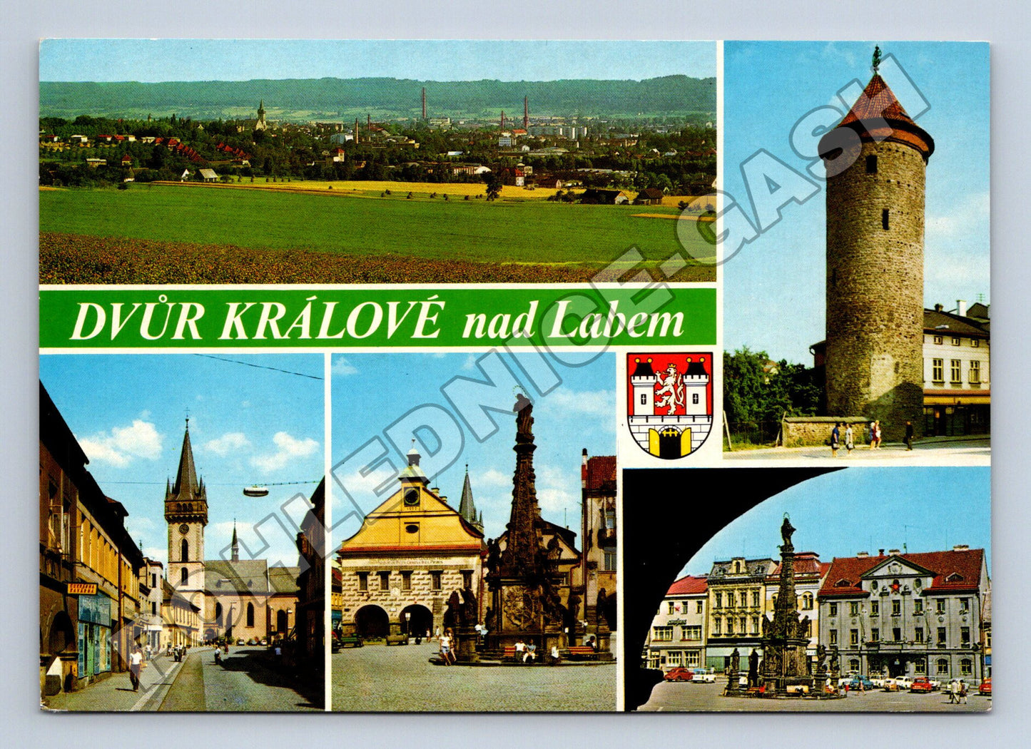 Pohlednice Dvůr Králové nad Labem celkový pohled (M34926)