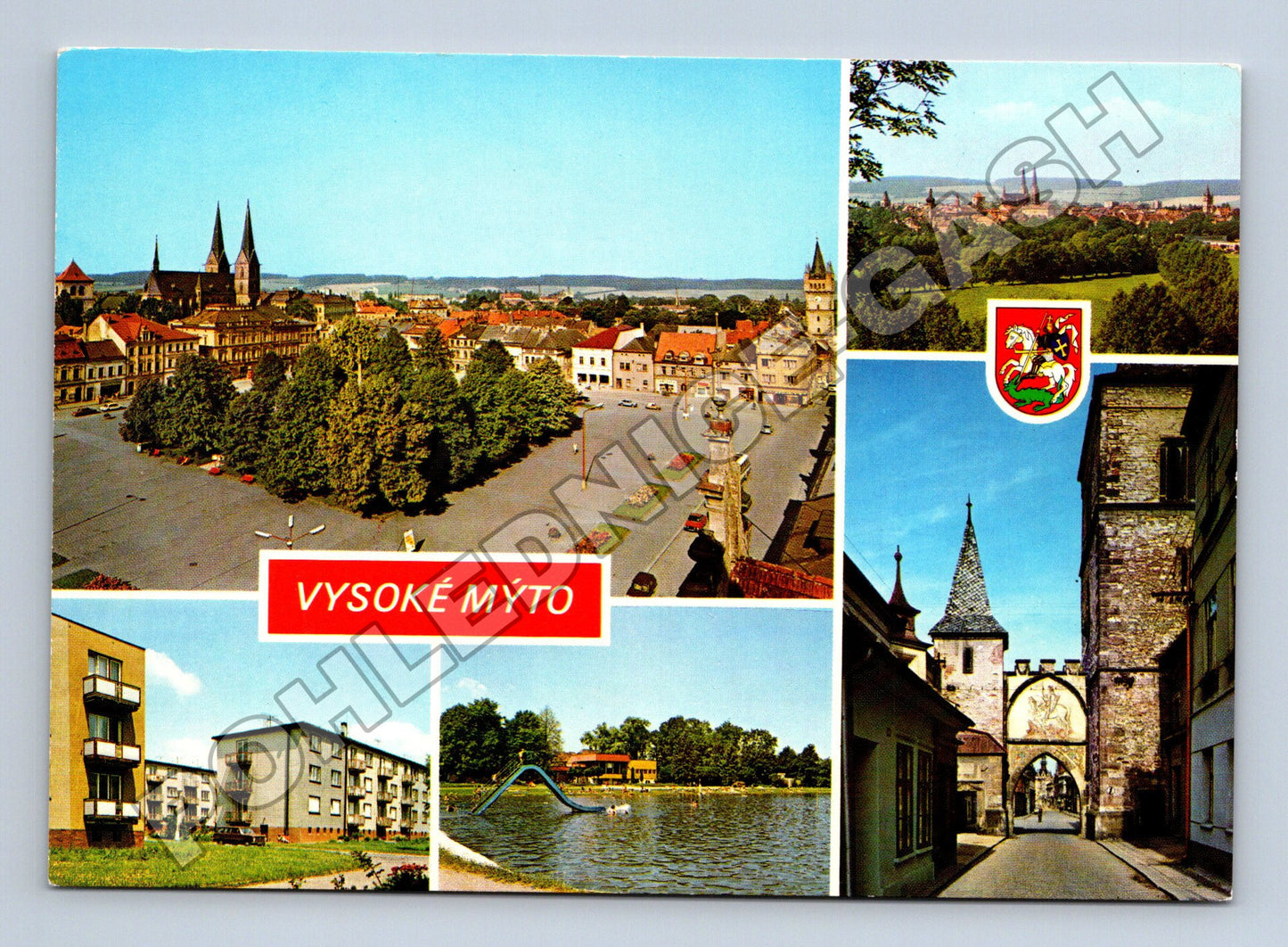 Pohlednice Vysoké Mýto koláž pohled na město (M34935)