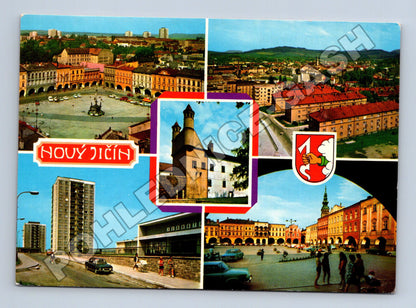 Pohlednice Nový Jičín koláž náměstí hrad (M34936)