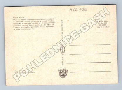 Pohlednice Nový Jičín koláž náměstí hrad (M34936)