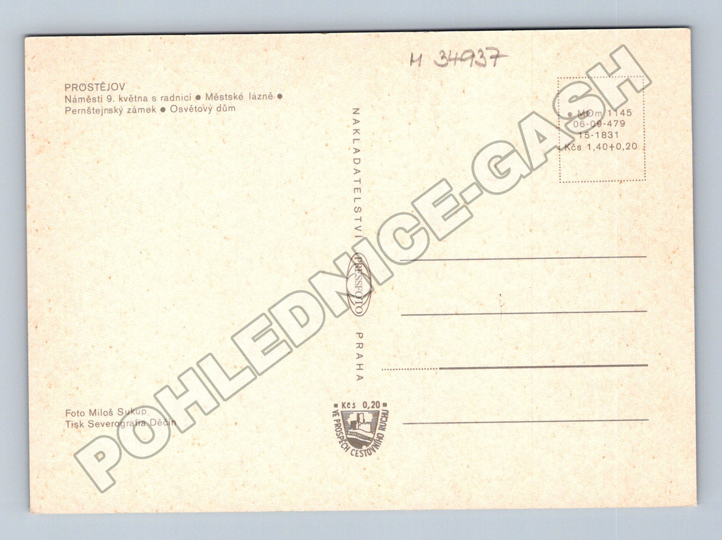 Pohlednice Prostějov multi-view 1979 (M34937)