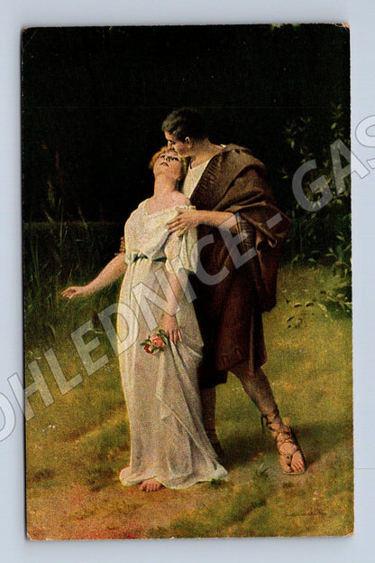 Pohlednice Schrödter První políbení malba (M3494)