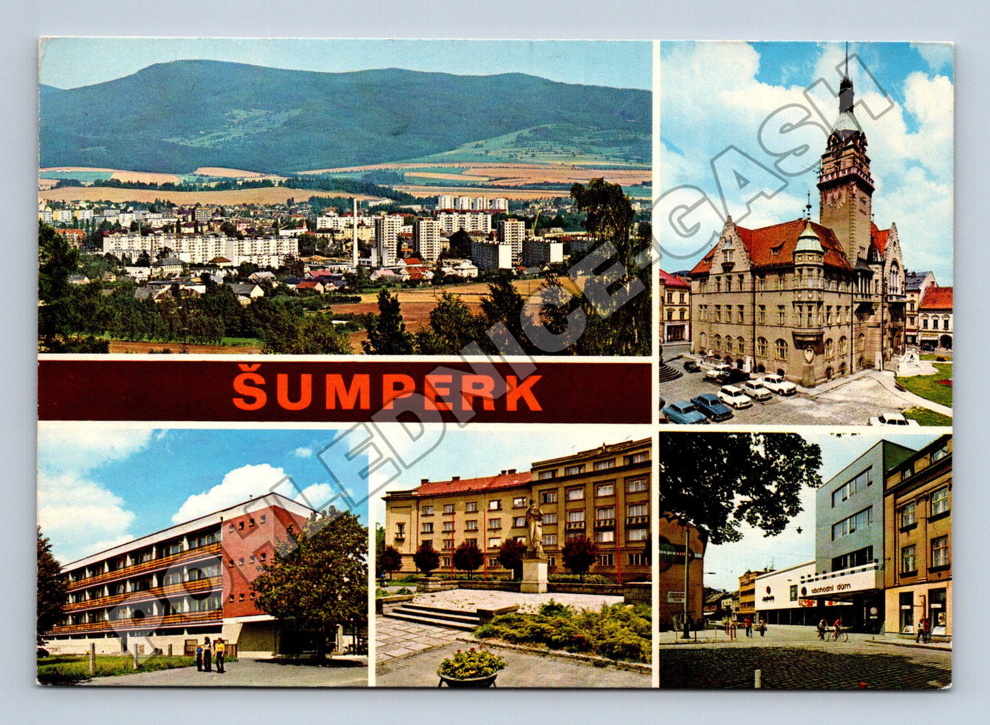 Pohlednice Šumperk koláž pohledů 1997 (M34947)