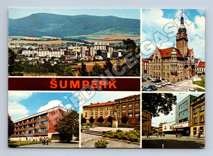Pohlednice Šumperk koláž pohledů 1997 (M34947)