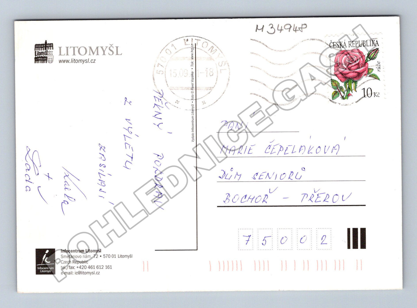 Pohlednice Litomyšl koláž motivů (M34948)