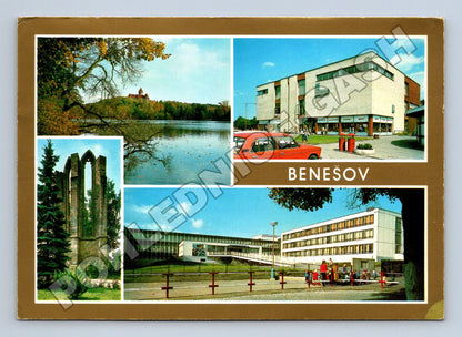 Pohlednice Benešov Konopiště obchodní dům škola 1984 (M34951)