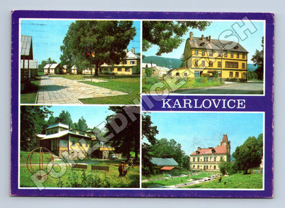 Pohlednice Karlovice různé pohledy 1986 (M34952)