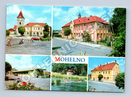 Pohlednice Mohelno různé pohledy 1990 (M34955)