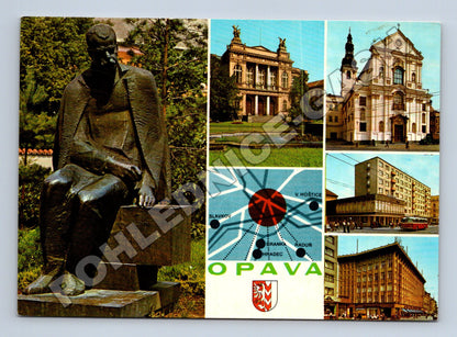 Pohlednice Opava multi-view 1975 (M34961)