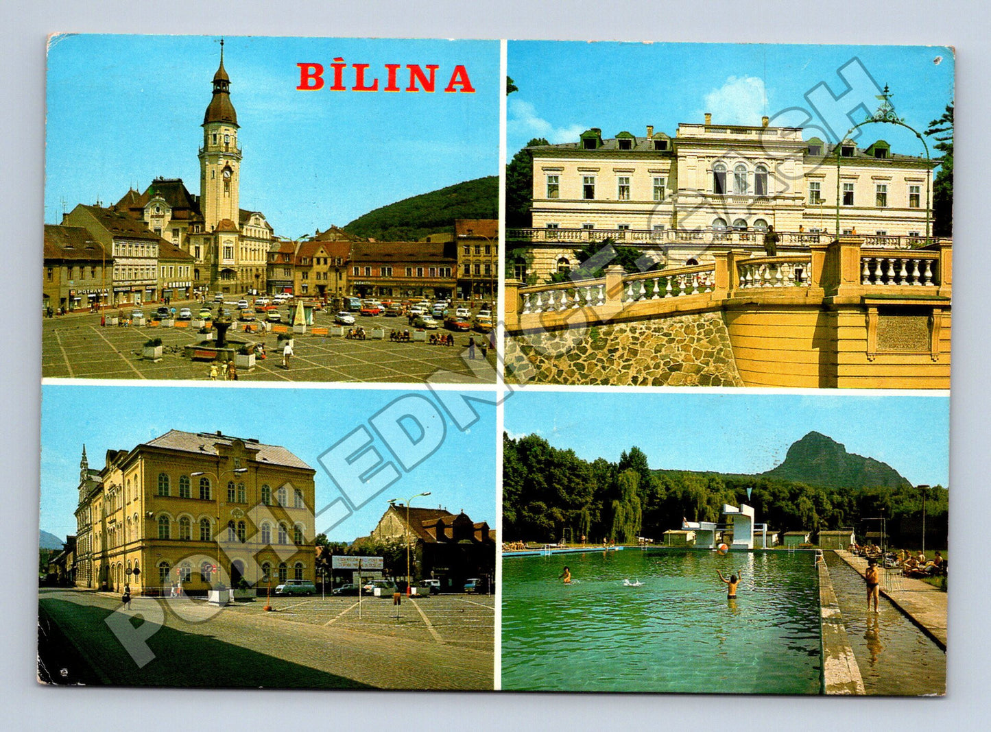 Pohlednice Bílina více pohledů 1981 (M34962)