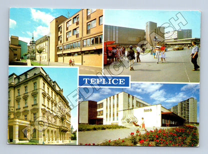 Pohlednice Teplice panorama budovy 1978 (M34963)