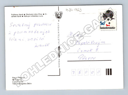 Pohlednice Teplice panorama budovy 1978 (M34963)