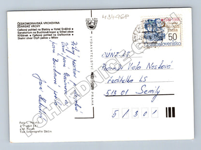 Pohlednice Žďárské Vrchy - koláž motivů 1988 (M34968)