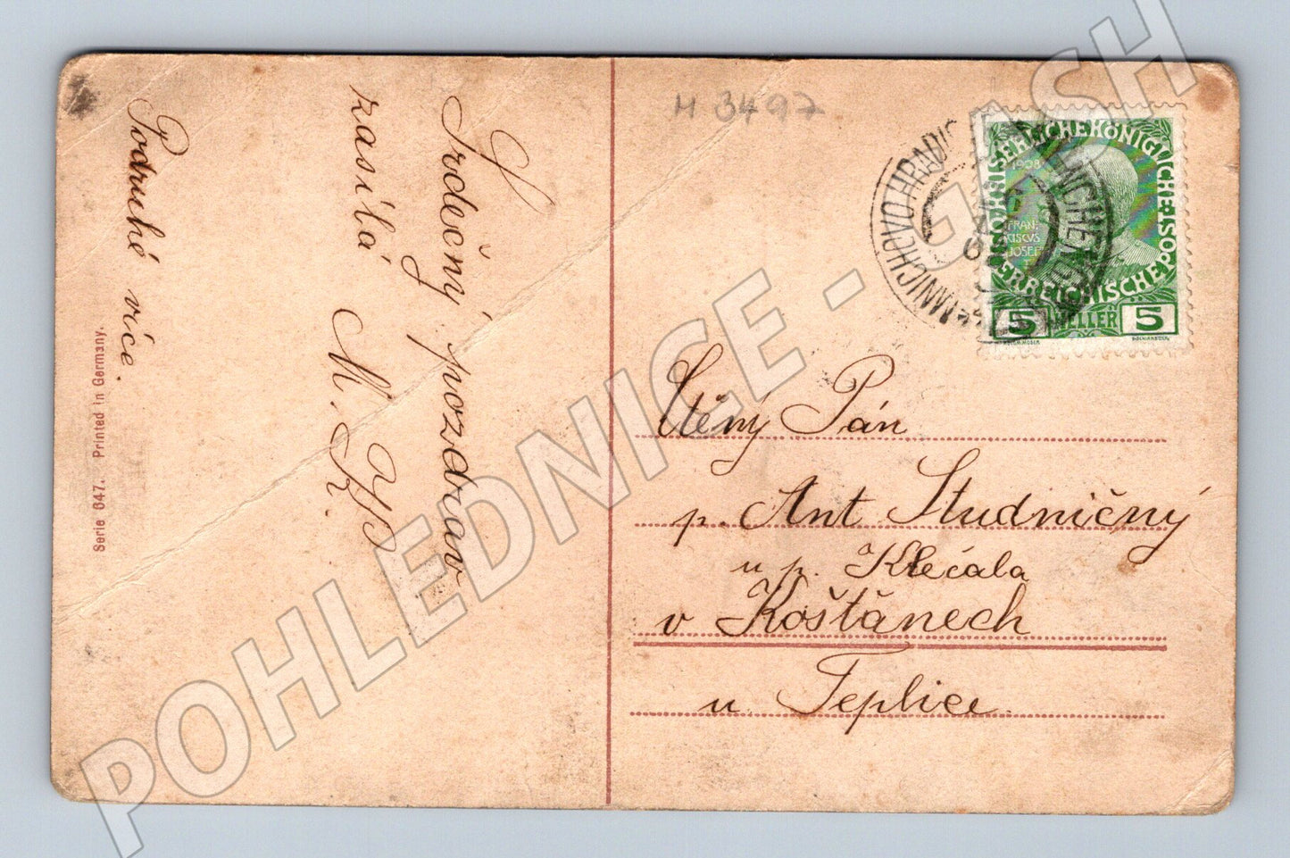 Pohlednice žena a muž v kroji cca 1900 (M3497)