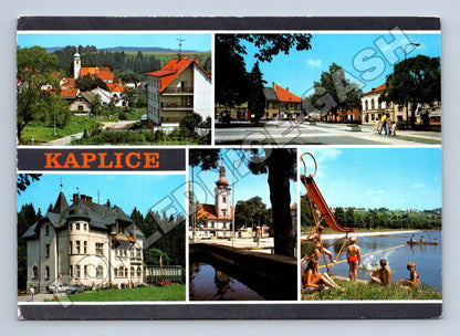 Pohlednice Kaplice různé pohledy 1990 (M34982)