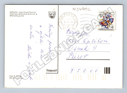 Pohlednice Kaplice různé pohledy 1990 (M34982)