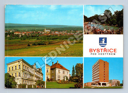 Pohlednice Bystřice pod Hostýnem koláž 197x (M34986)