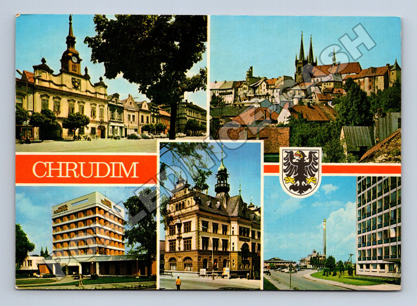 Pohlednice Chrudim více záběrů město 1974 (M34991)