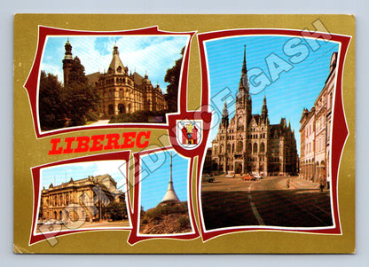Pohlednice Liberec radnice Ještěd 1976 (M34998)