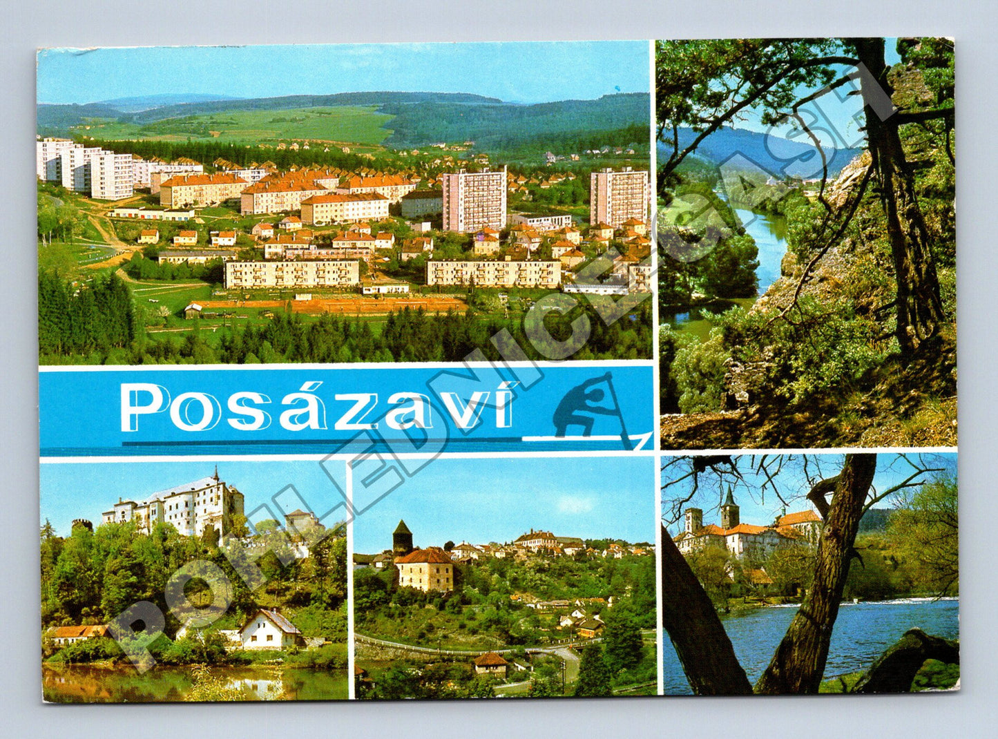 Pohlednice Posázaví krajina, hrady a města 1980 (M34999)