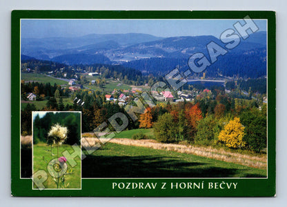 Pohlednice Horní Bečva s motivem krajiny a bodláku 2005 (M35003)