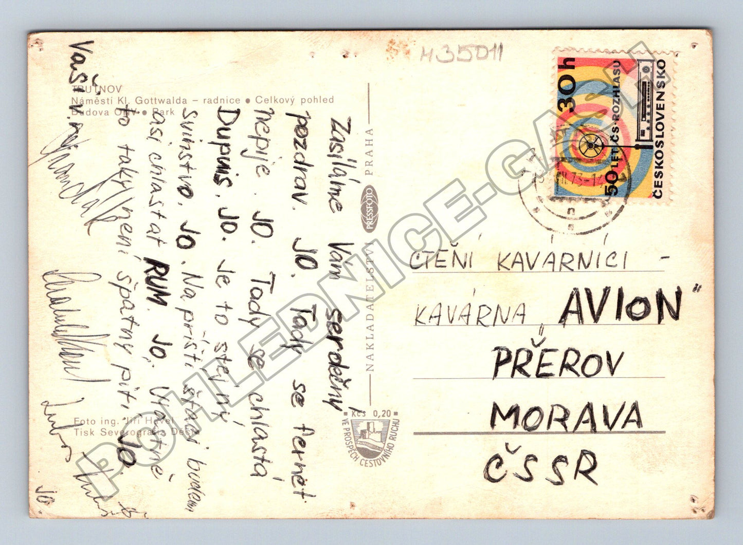 Pohlednice Trutnov koláž města 1968 (M35011)
