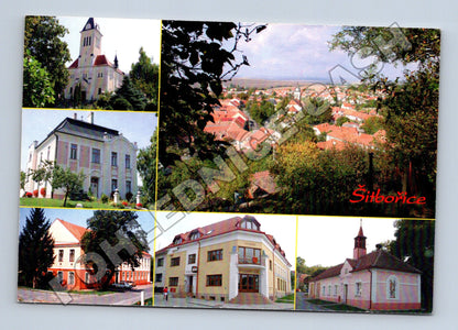 Pohlednice Šitbořice koláž staveb a panoráma (M35012)