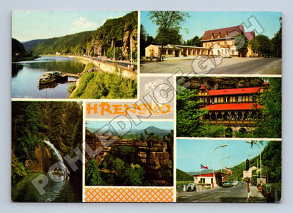 Pohlednice Hřensko koláž záběrů 1965 (M35021)