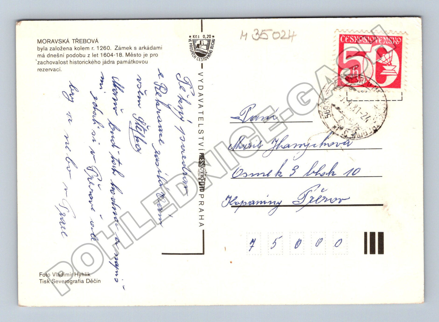Pohlednice Moravská Třebová město zámek 1966 (M35024)