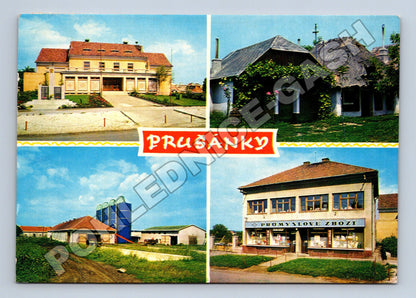 Pohlednice Prušánky vícekresba 1977 (M35029)